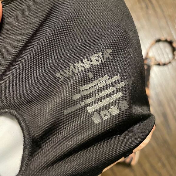 Swiminista Play Leopard Bandeau Style Swim Top, S NWT - Picture 5 of 6